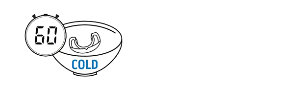 Place your Neomorph Mouthguard into cold water for 60 seconds.