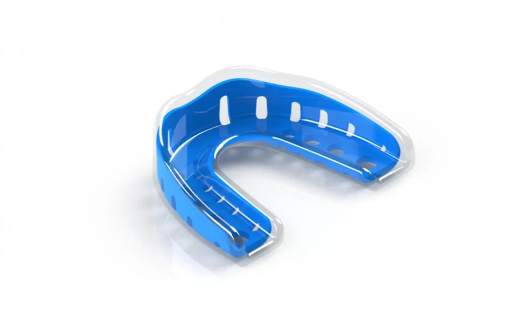 An image of a blue NeoMorph Prodigy Mouthguard
