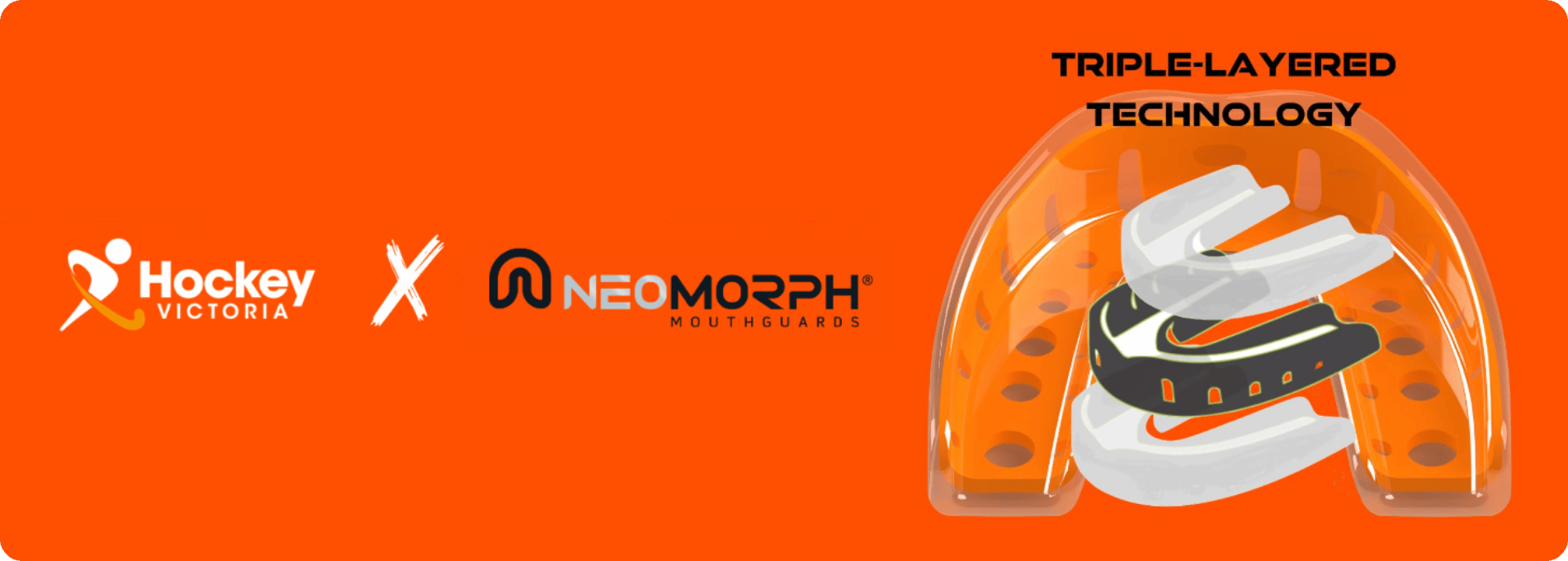 Hockey Victoria & Neomorph Mouthguards Official Partnership banner